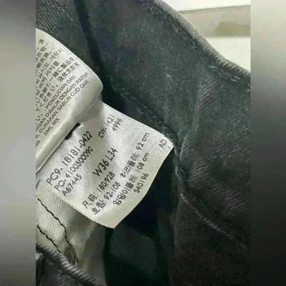 Levi’s Men’s Black Jeans Sz 36X34 - Picture 3 of 3